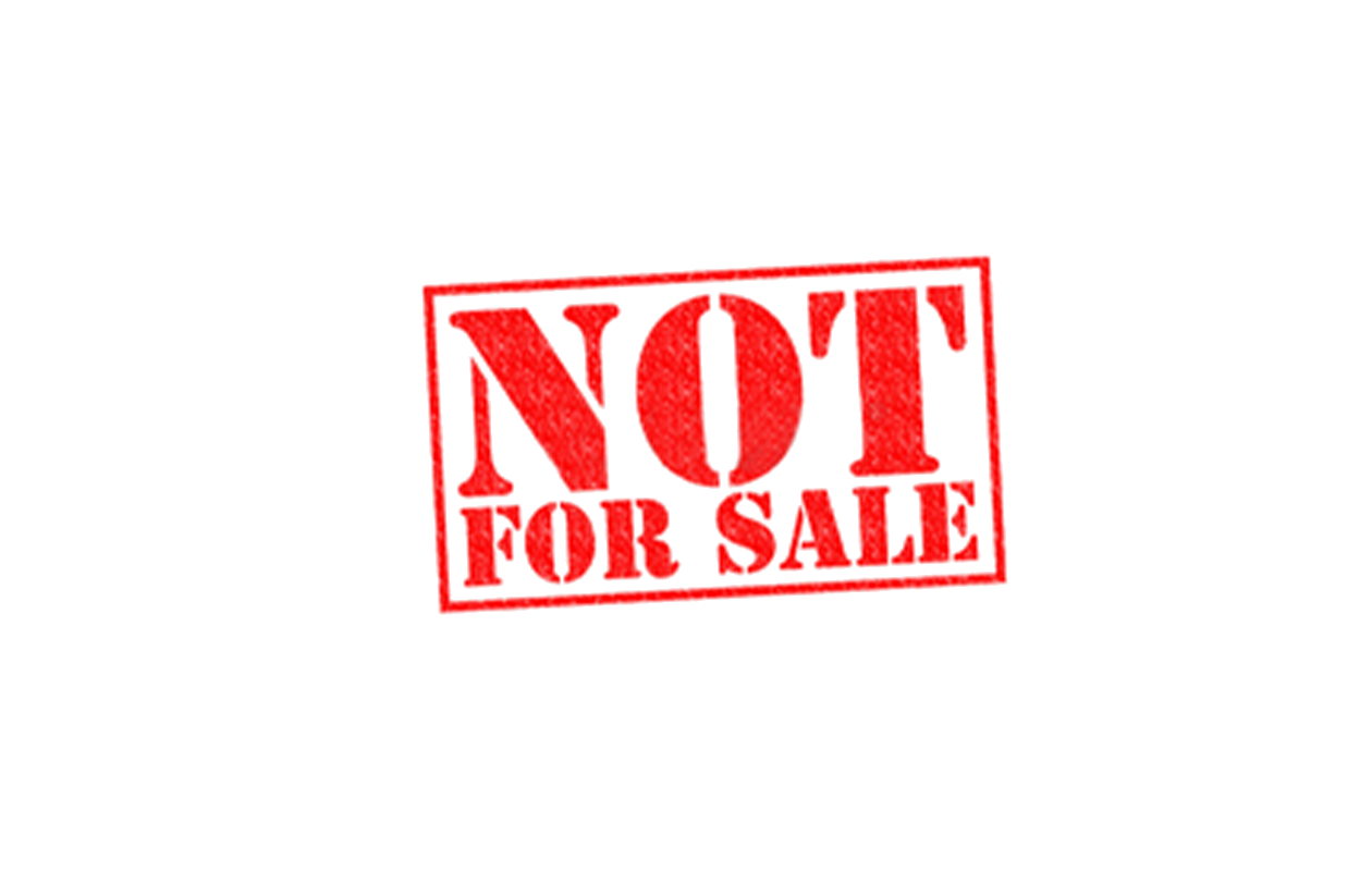 Icon saying Not For Sale in red letters