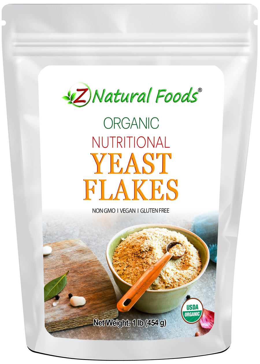 Front of the bag image of Organic Nutritional Yeast Flakes 1 lb
