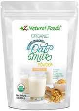 Image of front of 1 lb bag of Oat Milk Powder (Vanilla) - Organic Z Natural Foods 