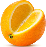 Image of whole Orange with one quarter missing exposing the fruit.