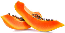 Photo of 2 pretty orange ripe papaya slices 