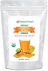 Photo of front of 1 lb bag of Papaya Juice Powder - Organic Fruit Powders Z Natural Foods 