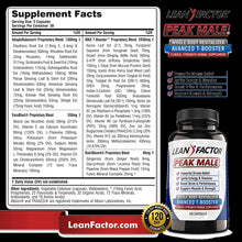Peak Male - Ultimate Men's Health Formula supplements facts image