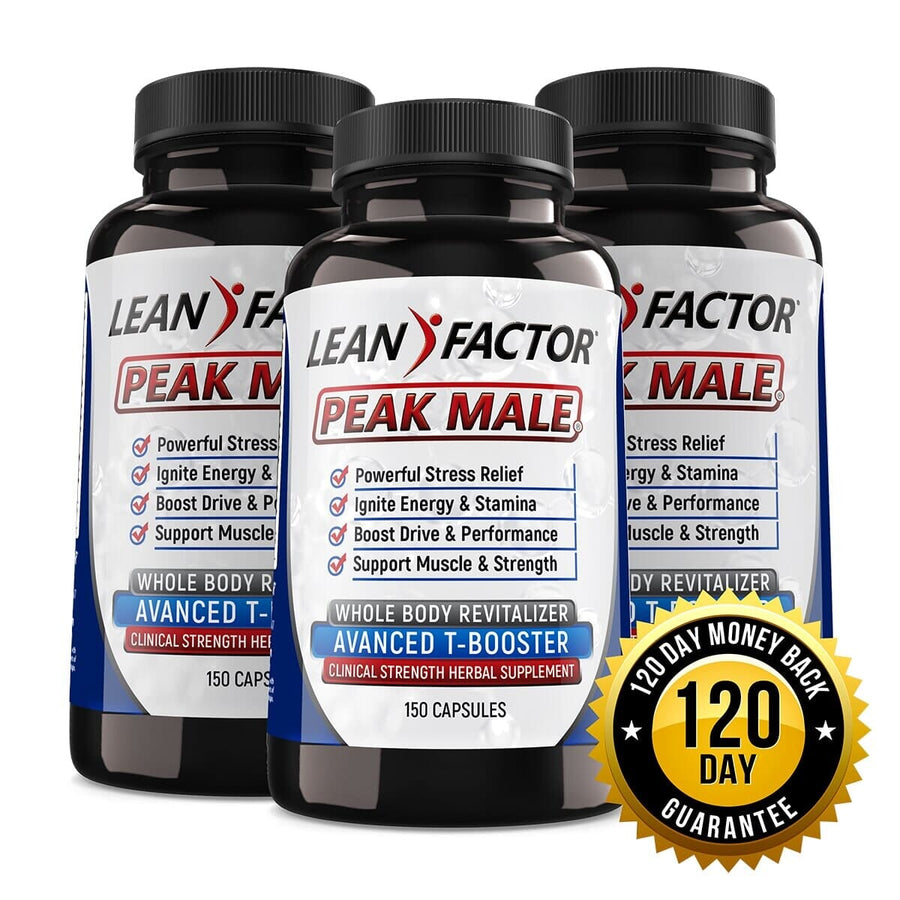 Peak Male - Ultimate Men's Health Formula Muscle Soreness Lean Factor 3 Bottles image 