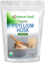 Photo of front of 1 lb bag of Psyllium Husk (Powder) - Organic Herbs & Spices Z Natural Foods