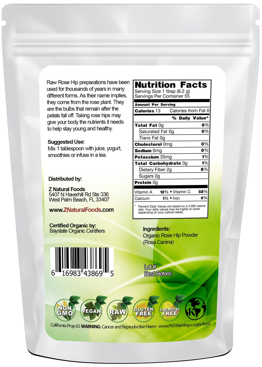 back bag image of Rose Hip Powder - Organic Fruit Powders Z Natural Foods 