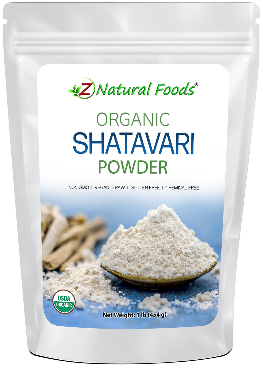 Photo of front of 1 lb bag of Shatavari Powder - Organic Z Natural Foods 