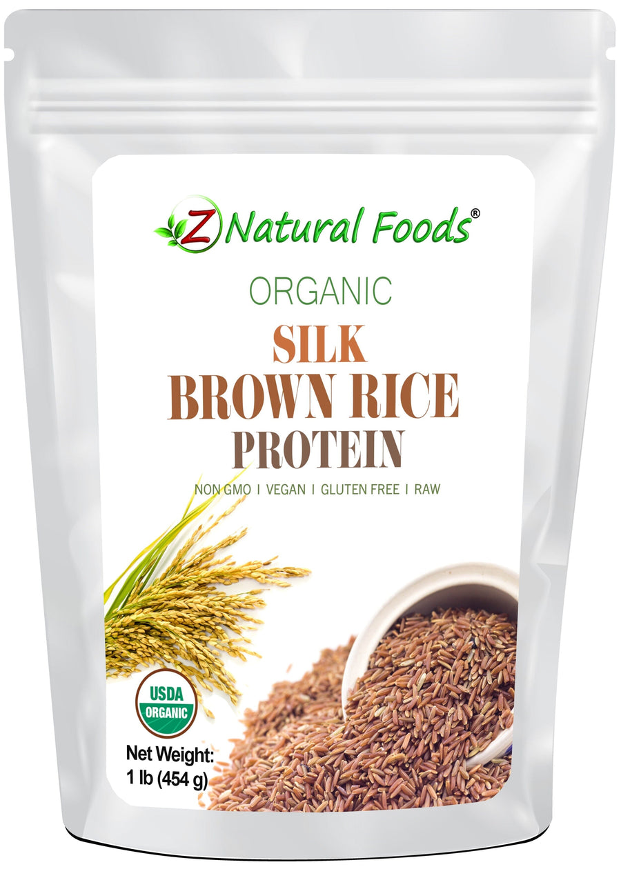 front bag image of Silk Brown Rice Protein Powder - Organic Proteins & Collagens Z Natural Foods 