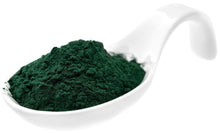 Image of Spirulina Powder - Organic in white serving spoon on white background.