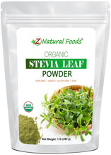 Stevia Leaf Powder - Organic front of the bag image Z Natural Foods 