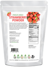 Strawberry Powder - Freeze Dried back of the bag image Z Natural Foods 