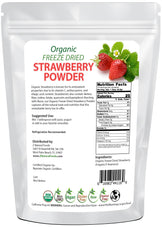 Strawberry Powder - Organic Freeze Dried Fruit Powders Z Natural Foods back of bag image