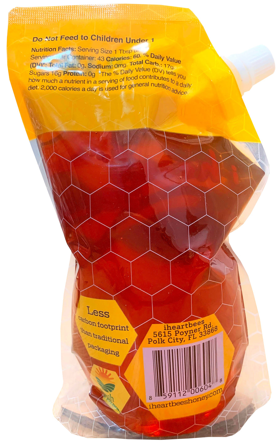 Summer blend honey back of the bag image