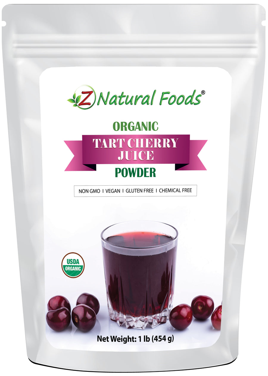 Photo of front of 1 lb bag of Tart Cherry Juice Powder - Organic Fruit Powders Z Natural Foods
