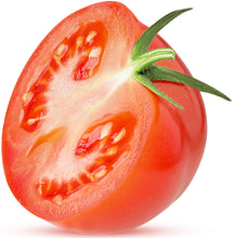 Image of half Sliced Tomato with green stem