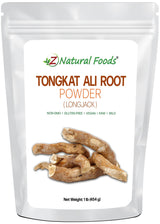 Tongkat Ali Root Powder (Longjack) front of the bag image Z Natural Foods 1 lb 
