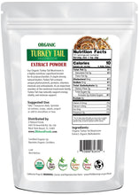 1 lb Turkey Tail Mushroom Extract back of bag image