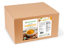 Turmeric Root Powder - Organic front and back label image for bulk