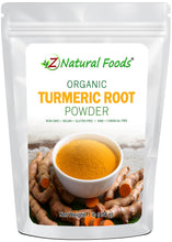 Turmeric Root Powder - Organic front of the bag image Z Natural Foods 1 lb 