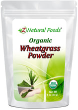 Wheatgrass Powder - Organic front of the bag image Z Natural Foods 1 lb 