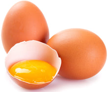 Whole Egg with one yoke cracked and 2 uncracked whole eggs